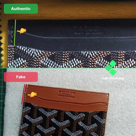 goyard credit card holder real or fake|how to find a goyard wallet.